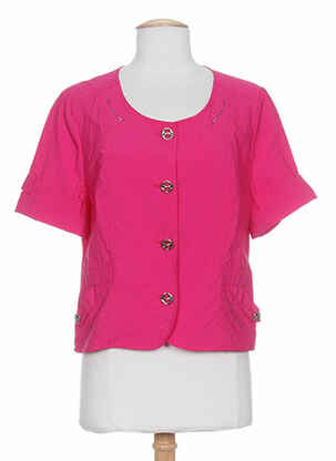 Veste casual col rond rose WEINBERG femme