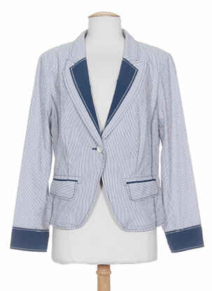 Veste casual col tailleur bleu WEINBERG femme