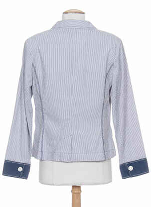 Veste casual col tailleur bleu WEINBERG femme