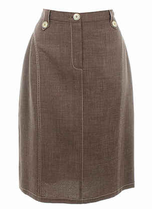 Jupe mi-longue marron WEINBERG femme