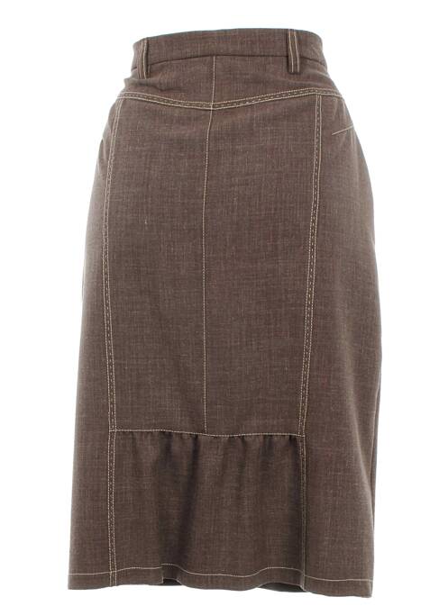 Jupe mi-longue marron WEINBERG pour femme