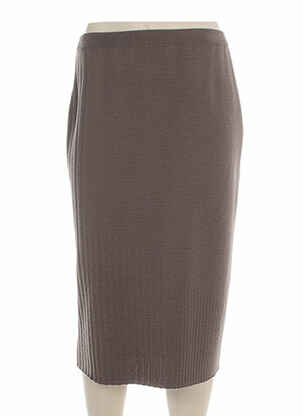 Jupe mi-longue marron PAUPORTÉ femme