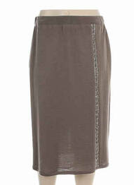 Jupe mi-longue beige PAUPORTÉ femme