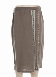 Jupe mi-longue beige PAUPORTÉ femme