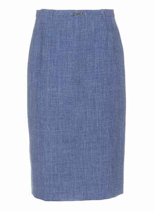 Jupe mi-longue bleu WEINBERG femme