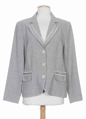 Veste casual col tailleur gris WEINBERG femme