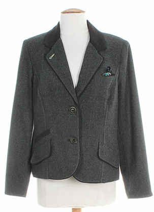 Veste casual col tailleur gris PAUPORTÉ femme