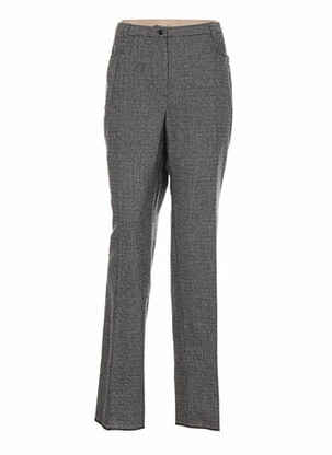 Pantalon droit fermeture zippée sous rabat boutonné taille normale gris PAUPORTÉ femme