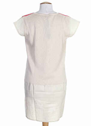 Robe mi-longue manches courtes manches courtes beige COLEEN BOW femme