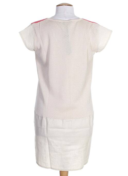 Robe mi-longue manches courtes manches courtes beige COLEEN BOW femme