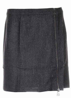 Jupe courte coupe droite gris COLEEN BOW femme