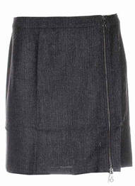 Jupe courte coupe droite gris COLEEN BOW femme