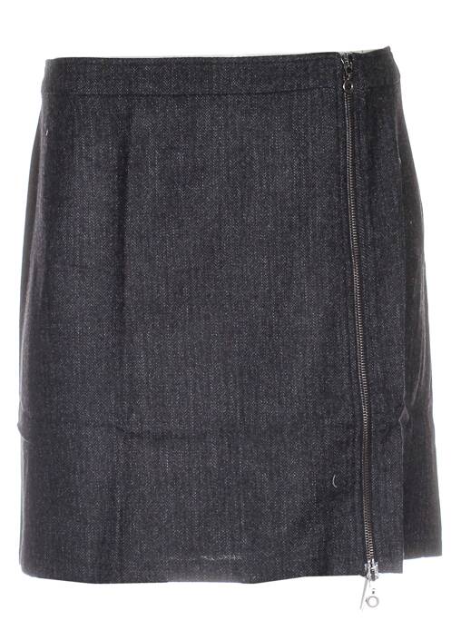 Jupe courte coupe droite gris COLEEN BOW femme