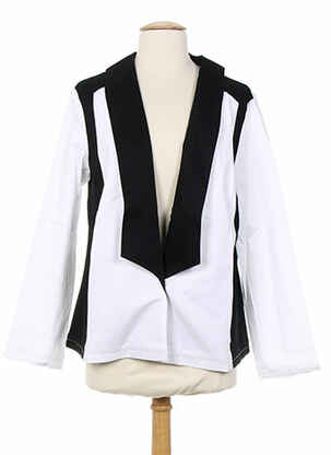 Veste casual coupe cintrée blanc COLEEN BOW femme