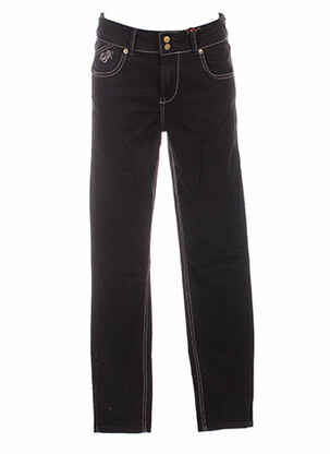 Jeans coupe slim taille normale taille normale noir COLEEN BOW femme