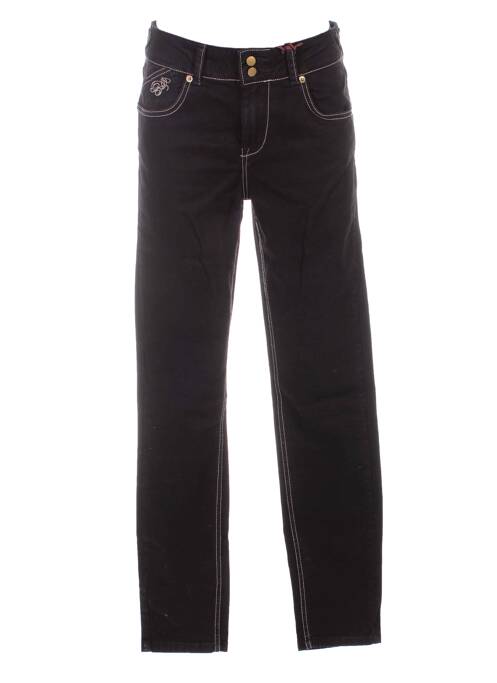 Pantalon droit stretch taille normale noir COLEEN BOW femme