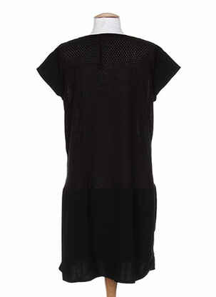 Robe mi-longue manches courtes manches courtes noir COLEEN BOW femme
