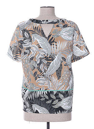 Blouse manches courtes manches courtes beige DIANE LAURY femme