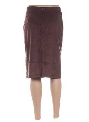 Jupe mi-longue coupe droite marron DIANE LAURY femme