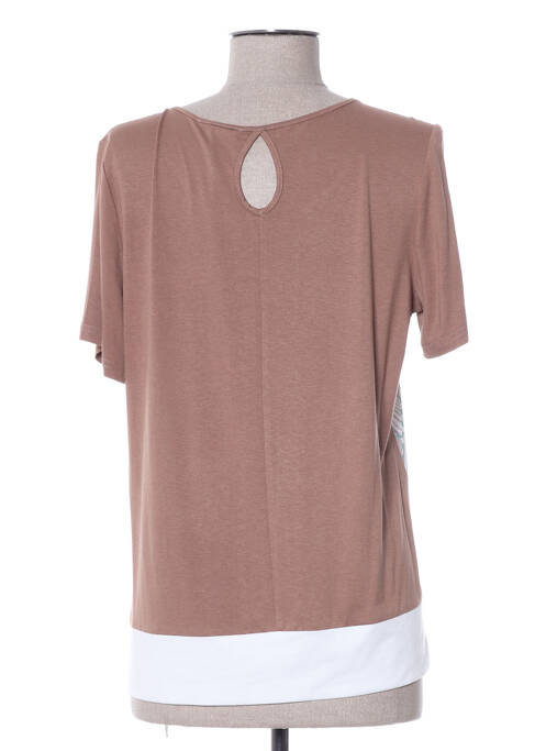 T-shirt imprimé fantaisie manches courtes marron DIANE LAURY femme