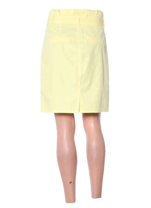 Jupe mi-longue taille à pinces jaune C'EST BEAU LA VIE femme