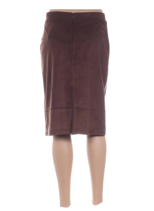 Jupe mi-longue coupe droite marron DIANE LAURY femme