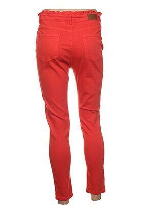 Pantalon 7/8 taille haute taille haute rouge C'EST BEAU LA VIE femme