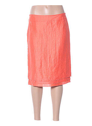 Jupe mi-longue taille haute orange DIANE LAURY femme