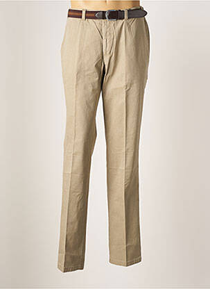 Pantalon chino beige LUIGI MORINI pour homme