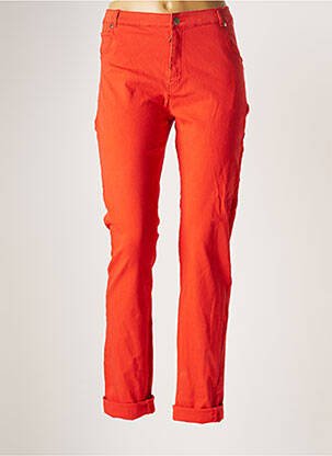 Pantalon slim orange LEYENDA & CO pour femme