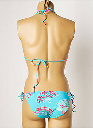 Maillot de bain 2 pièces stretch haut triangles bleu MANUEL CANOVAS femme