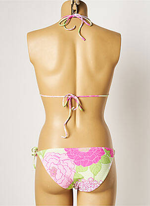 Maillot de bain 2 pièces stretch haut triangles vert MANUEL CANOVAS femme