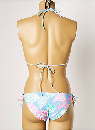 Maillot de bain 2 pièces stretch haut triangles bleu MANUEL CANOVAS femme