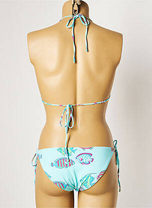 Maillot de bain 2 pièces stretch haut triangles bleu MANUEL CANOVAS femme