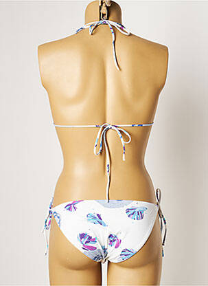 Maillot de bain 2 pièces stretch haut triangles blanc MANUEL CANOVAS femme