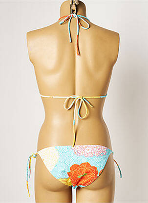 Maillot de bain 2 pièces stretch haut triangles bleu MANUEL CANOVAS femme
