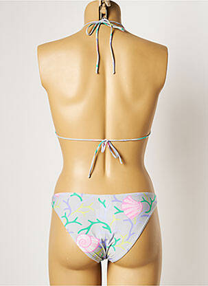 Maillot de bain 2 pièces stretch haut triangles gris MANUEL CANOVAS femme