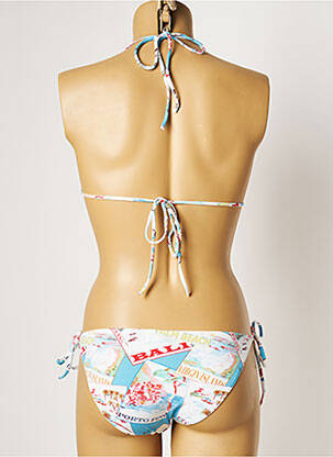 Maillot de bain 2 pièces stretch haut triangles bleu MANUEL CANOVAS femme