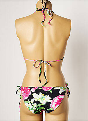 Maillot de bain 2 pièces stretch haut triangles noir MANUEL CANOVAS femme