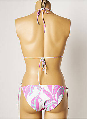 Maillot de bain 2 pièces stretch haut triangles blanc MANUEL CANOVAS femme