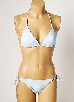Maillot de bain 2 pièces stretch haut triangles bleu MANUEL CANOVAS femme