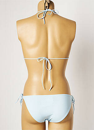 Maillot de bain 2 pièces stretch haut triangles bleu MANUEL CANOVAS femme