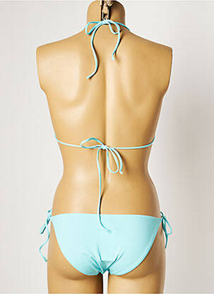 Maillot de bain 2 pièces stretch haut triangles bleu MANUEL CANOVAS femme