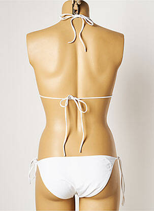 Maillot de bain 2 pièces stretch haut triangles blanc MANUEL CANOVAS femme