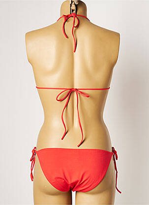 Maillot de bain 2 pièces stretch haut triangles orange MANUEL CANOVAS femme