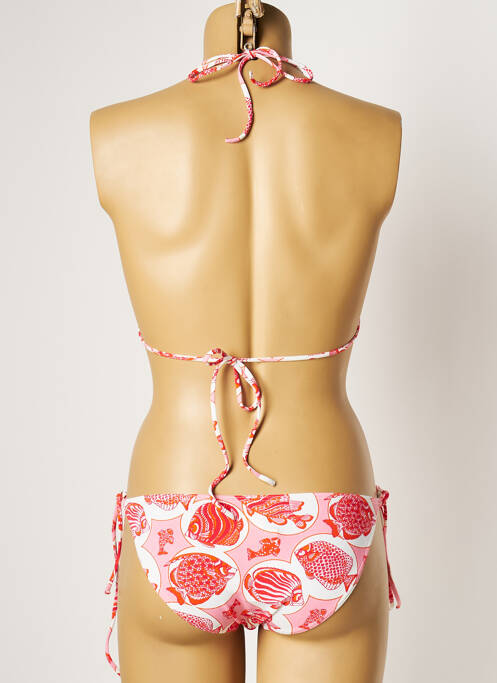 Maillot de bain 2 pièces stretch haut triangles rose MANUEL CANOVAS femme