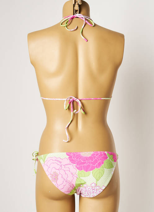 Maillot de bain 2 pièces stretch haut triangles vert MANUEL CANOVAS femme