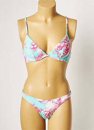 Maillot de bain 2 pièces stretch haut triangles bleu MANUEL CANOVAS femme
