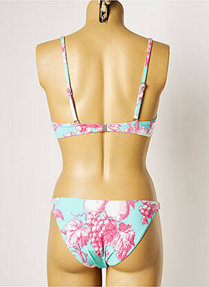 Maillot de bain 2 pièces stretch haut triangles bleu MANUEL CANOVAS femme