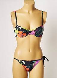 Maillot de bain 2 pièces stretch noir MANUEL CANOVAS femme